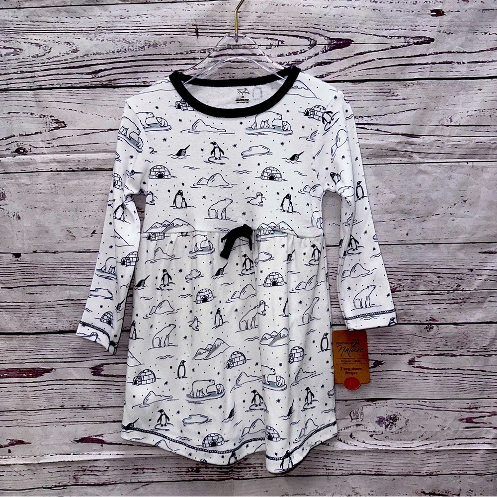 Touched by Nature Organic Cotton Long-Sleeve Dresses Size 3t